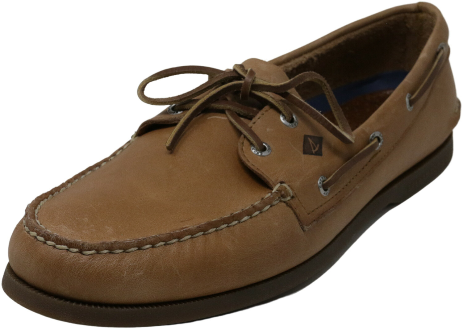 sperry leather slip ons