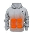 thumbnail image 2 of Winter Heated Hoodie, Heatable Clothing, Cold Resistants and Warm Clothing, Quicks Heating, Convenient to Use, Convenient for Keeping Warm in Winter(Gray XXXXXL), 2 of 6