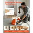 thumbnail image 3 of VEVOR 12 inch Vinyl Floor Cutter, 12mm Thick Laminate Flooring Cutter with Upgraded Labor-Saving Aluminum-Alloy Lever, Telescoping Support Plate, Cuts Certain Engineered Wood, LVT, VCT, SPC, LVP, WPC, 3 of 9