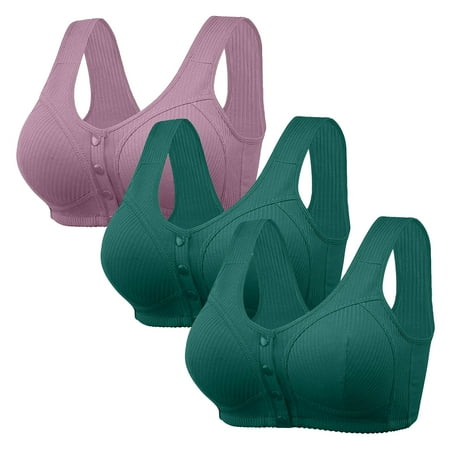 SXAZZ Bralettes T-Shirt Bra Comfort Bra Everyday Bra Thin Laceless Ring Breathability Underwear Large Size Brater Buckle Female Bra Deep V Neck Vest Bralette Wireless Seamless Bra