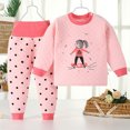 thumbnail image 2 of Odeerbi Toddler Boys Girls Cotton Thermal Outfits Three Layers Quilted High Waist Belly Protection Winter Thermal Underwear Set Plus Velvet Thickened Trousers Fall Clothes Red 2-3 Years, 2 of 6