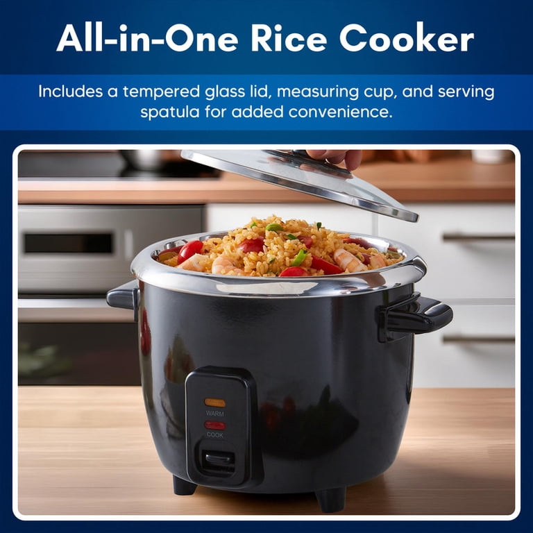 Elite Gourmet 6-Cup Rice Cooker with Stainless Steel Pot photo 4