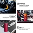 thumbnail image 3 of 18oz Insulated Water Bottle with Straw & Cleaning Brush, Wide Mouth Stainless Steel Flask, Flame Print, 3 of 5