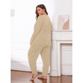 thumbnail image 4 of MINTREUS Women's Plus Pajama Set Warm Fleece Lounge Set Long Sleeve Sleepwear Ladies Ultrasoft Pjs, 4 of 7