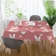 thumbnail image 3 of Yayeee Tablecloths 54" x 54" Rectangle Wrinkle Resistant Party Table Cover, Bunny Love Blooms, 3 of 8