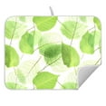 thumbnail image 5 of Ryvnso Green Leaves Dish Drying Mat for Kitchen Countertop 16x18 Small Dish Pad Drainer Rack Dish Sink Mats, 5 of 7