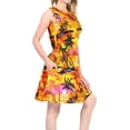 thumbnail image 2 of HAPPY BAY Women's Beachwear Swimsuit Coverups Summer Swim Beach Dress Cover ups for Swimwear Loose Casual Bathing Suit 0-2 Orange, Palm Tree Beach Hibiscus, 2 of 5