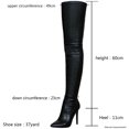thumbnail image 5 of POROPL Knee High Boots for Women Fashion High Heel Kitten Heel Pointed Toe Shoes,Boots for Women Size 6, 5 of 9