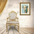 thumbnail image 3 of Popp, Grace 25x32 Gold Ornate Wood Framed with Double Matting Museum Art Print Titled - Colorful Cows I, 3 of 4