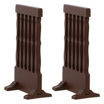 Homoyoyo Japanese Style Wooden Room Divider Brown 2-Piece Decorative Screen for Home Decor