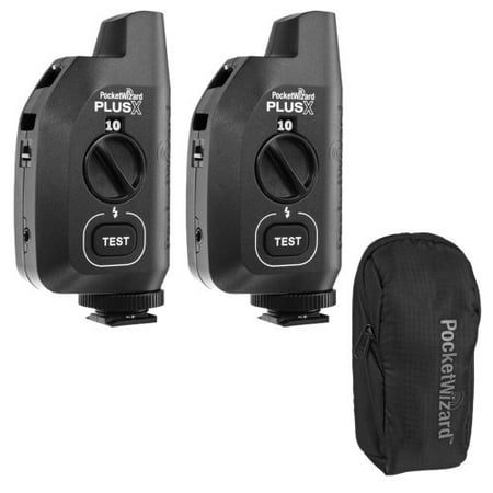 PocketWizard Plus X Transceiver Radio Trigger 10 Channels (Set of 2) + PocketWizard G-Wiz Carrying Bag for 2