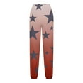 thumbnail image 4 of HOMADLES Teen Girls Jogger Pants Elastic Waist Gradient Star Printing Loose Drawstring Cargo Pants Sky Blue 7-8T, 4 of 5