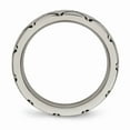 thumbnail image 2 of Titanium Polished Criss Cross Grooved Ring Size: 7; for Adults and Teens; for Women and Men, 2 of 6
