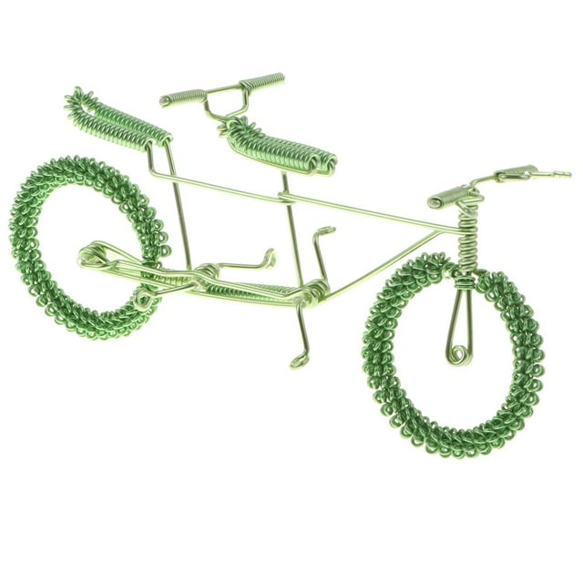 Modelo tándem de metal para manualidades, colección para el hogar, decoración de escritorio, juguetes para aficionados al ciclismo Verde