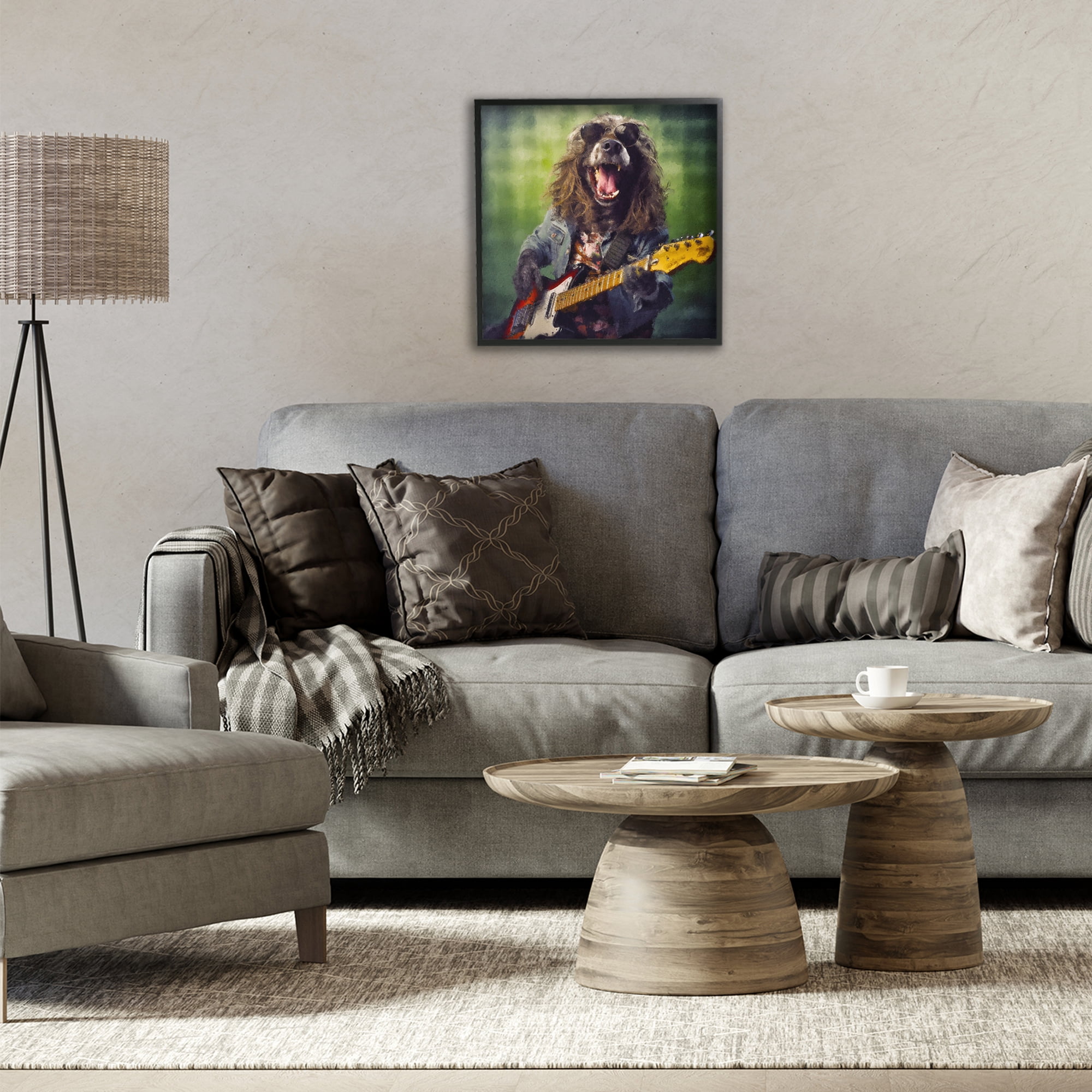 Musician Mutt Halen Black Framed Giclee Art, design by Sean Parnell