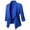 Blue, variant on Women's Open-Front Waterfall Blazer, Ruched 3/4 Sleeve Lightweight Cardigan Jacket, Solid Color Casual Workwear, 10 Colors, Sizes S-5XL