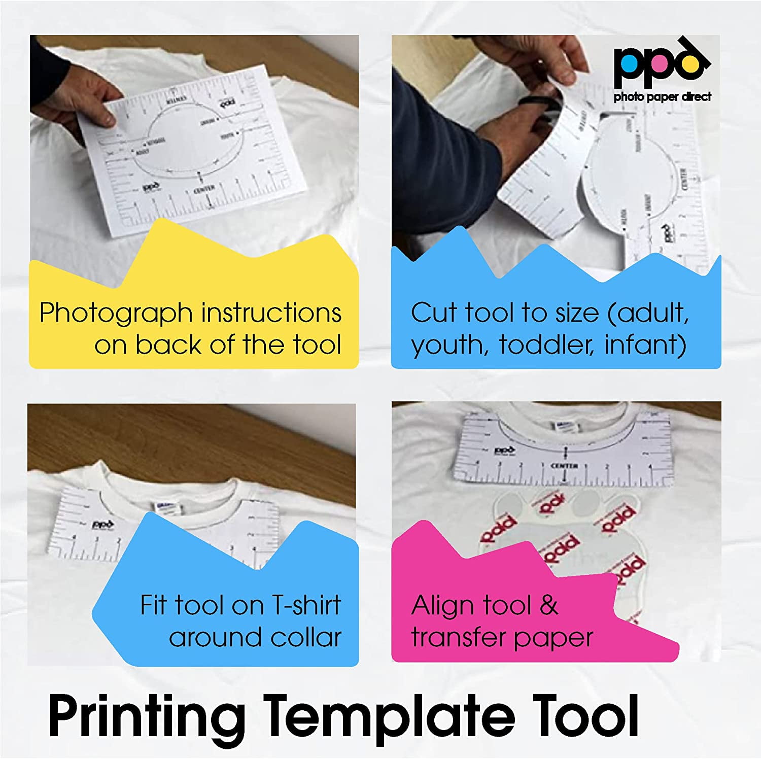 PPD 40 Sheets 8.5x11” - Inkjet Iron-on Heat Transfer Paper for White & Light Fabric and T-Shirts - Premium - PPD-1-40