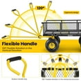 thumbnail image 6 of GVDV Heavy Duty Steel Garden Cart with Liner, 660lbs Capacity, 3 Cu ft, 10" All-Terrain Wheels, Black/Yellow – Durable Utility Cart for Yard Work, Hauling, and Outdoor Use, 6 of 9