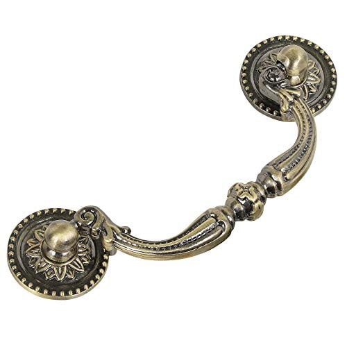 Utopia Alley 10pcs Medici Drop Center-to-Center Pull, Antique Brass, 3.78 in. Center- to-Center