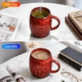 thumbnail image 4 of HEETHYCOOL 24 oz Large Ceramic Coffee Mug, Unique Textured Handmade Pottery Tea Cup, Crimson Rose, 4 of 7