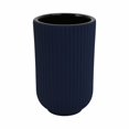 thumbnail image 3 of Vase for Home Decor Accents - Ceramic Vases with Ridged Texture for Modern Interiors - Flower Vase Style with Tall Vase Profile - Compact Table Vase for Shelf Display, 3 of 11