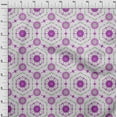 thumbnail image 3 of oneOone Georgette Viscose Purple Fabric Dot|Heart & Hexagon Shape Geometric Craft Projects Decor Fabric Printed By The Yard 42 Inch Wide, 3 of 4