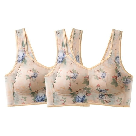 Audhol Lace Bralette Push Up Bra Beige 3XL