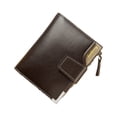 thumbnail image 2 of serony Men Wallets Card Holder Short Coin Pocket Zipper Purse Wallet Large Capacity Safe Multi-Function For Business Male Coffee Color, 2 of 9