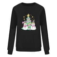 thumbnail image 4 of PNTUTB Womens Crew Neck Sweatshirt Long Sleeve Christmas Tree Print Casual Loose Cute Pullover Top, 4 of 5