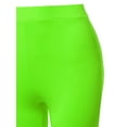 thumbnail image 4 of A2Y Women's Basic Yoga Polyester Mid Thigh High Rise Biker Bermuda Shorts Neon Green 1XL, 4 of 5