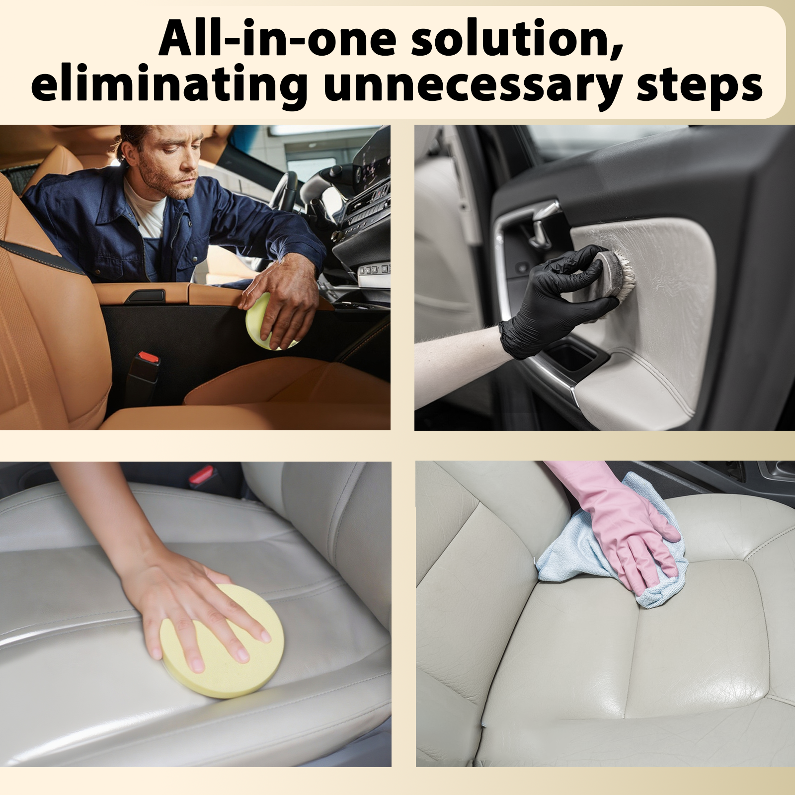 Leather Cleaning and Care Cream & Cleaning Paste for Leather Care, 2025 New Car Leather Repair Cream, Automotive Interior and Furniture Leather Maintenance Cream for Cars
