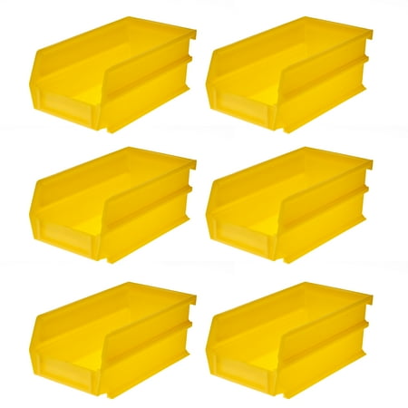 

Triton Products® 7-3/8 In. L x 4-1/8 In. W x 3 In. H Yellow Stacking Hanging Interlocking Polypropylene Bins 6 CT