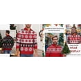 thumbnail image 4 of Iceglad Mens Ugly Christmas Sweater Quarter Zip Sweaters Reindeer Snowflake Turtleneck Long Sleeve Knitted Pullove, 4 of 12