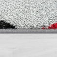 thumbnail image 3 of Paco Home Bordered Living-Room Rug with Modern Contour Cut - Grey Red - 3'11" x 5'7" (4'x6'), 3 of 5