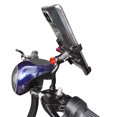 thumbnail image 2 of PROMEND Universal Aluminum Alloy Motorcycle Phone Mount with 360° Rotation - Rearview Mirror Installation, Adjustable Width 55-95mm, Durable & Scratch-Resistant Design (Titanium, Black, Gold, Silver), 2 of 7