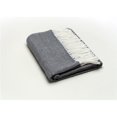 thumbnail image 1 of HomeRoots 475723 Couverture en Acrylique Gris Foncé à Chevrons, 1 of 1
