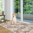 thumbnail image 4 of Moynesa 3'x5' Moroccan Trellis Area Rug, 3x5ft Washable Bedroom Rug Indoor Non-Slip, Small Oriental Accent Throw Rug for Kitchen Entryway Bathroom Living Room Office Carpet Orange, 4 of 7