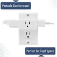 thumbnail image 4 of Bates- Multi Plug Outlet Extender, 2 Pack, White, 3 Way Plug Adapter, Multi Plug Wall Outlet Splitter, Multiplug Wall Outlet, Multi Wall Plug Outlet, Wall Multi Plug Outlet, Multi Plug Adapter, 4 of 6