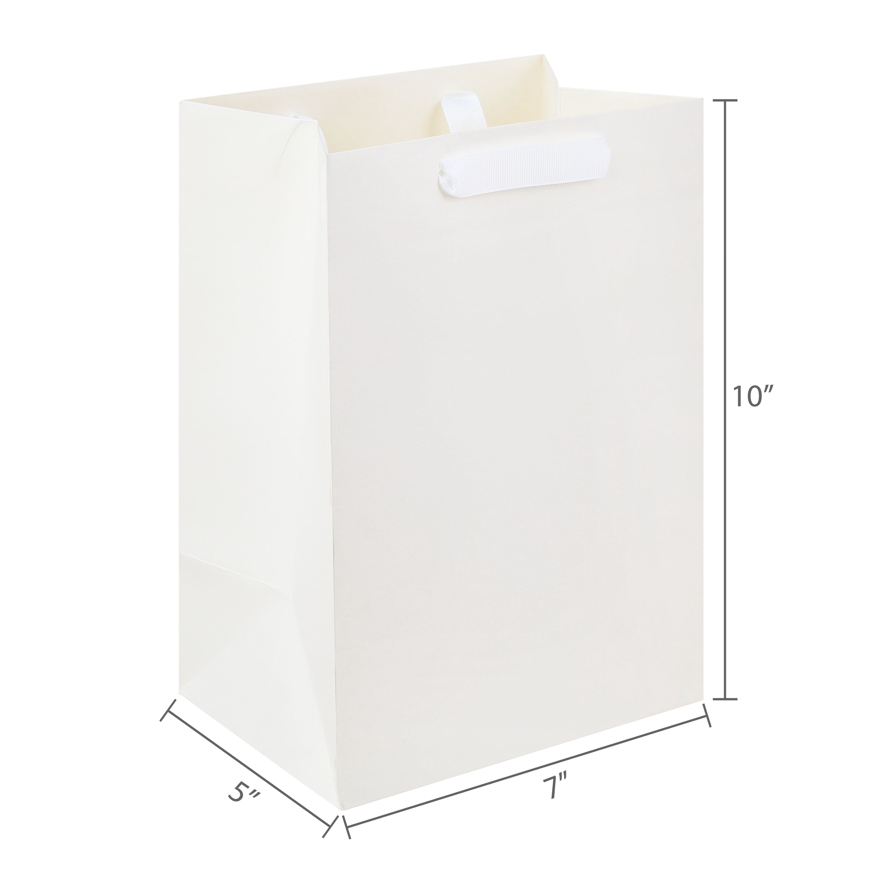 Large White Gift Bags, 7" x 10", 3 Count, by Way To Celebrate