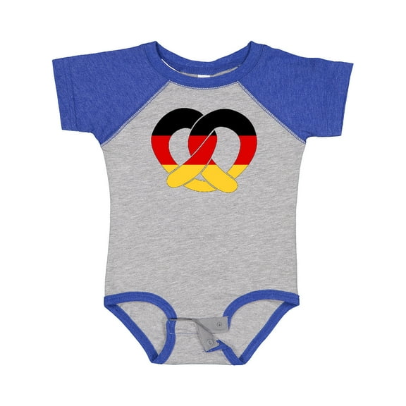 Inktastic German Flag in Pretzel Shape Boys or Girls Baby Bodysuit
