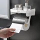 thumbnail image 3 of Portarrollos de papel higiénico impermeable para pared, autoadhesivo, sin perforaciones, accesorios de baño, 3 of 4