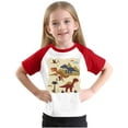 thumbnail image 5 of Virmaxy Toddler Boys Girls Cute Dinosaur Print T-Shirt Unisex Kids Trendy Plunger Short Sleeve Blouses 2025 Summer Lightweight Loose Fit Crewneck Blouses Tops Red-3 3 Years, 5 of 8