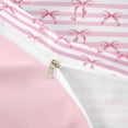 thumbnail image 4 of spefrowx Watercolor Art Bow Twin Duvet Cover for Girls, Pink White Stripe Twin Bedding, Pink Reversible, 2-Piece, 1 Duvet Cover and 1 Pillowcase, 4 of 6
