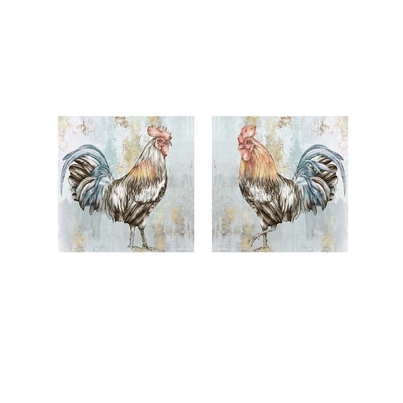 Great Art Now Crock-A-Doodle-Do by Eva Watts 2 Piece Print Art Set Each 12W x 12H