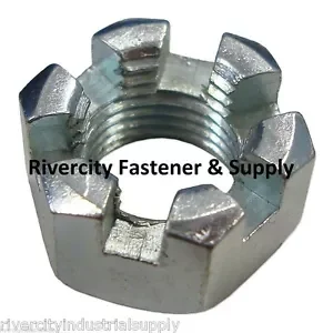 (10) 7/16-20 Slotted Hex Castle Nut 7/16 X 20 Fine Thread 7/16X20 Nuts 7/16"