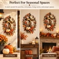 thumbnail image 4 of Autumn Cross Pumpkin Harvest Metal Wall Decor,Rustic Harvest Accent with Golden Wheat, Thanksgiving Farmhouse Home Display for Porch & Entryway,9.84"W x9.84"H(S(9.84"W x9.84"H)), 4 of 6