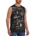 thumbnail image 2 of Kdxio Monochrome Mushroom Artwork for Men's Muscle T-shirt,Sleeveless for Workout Running Athletic Gym Lounge Casual, 2 of 5