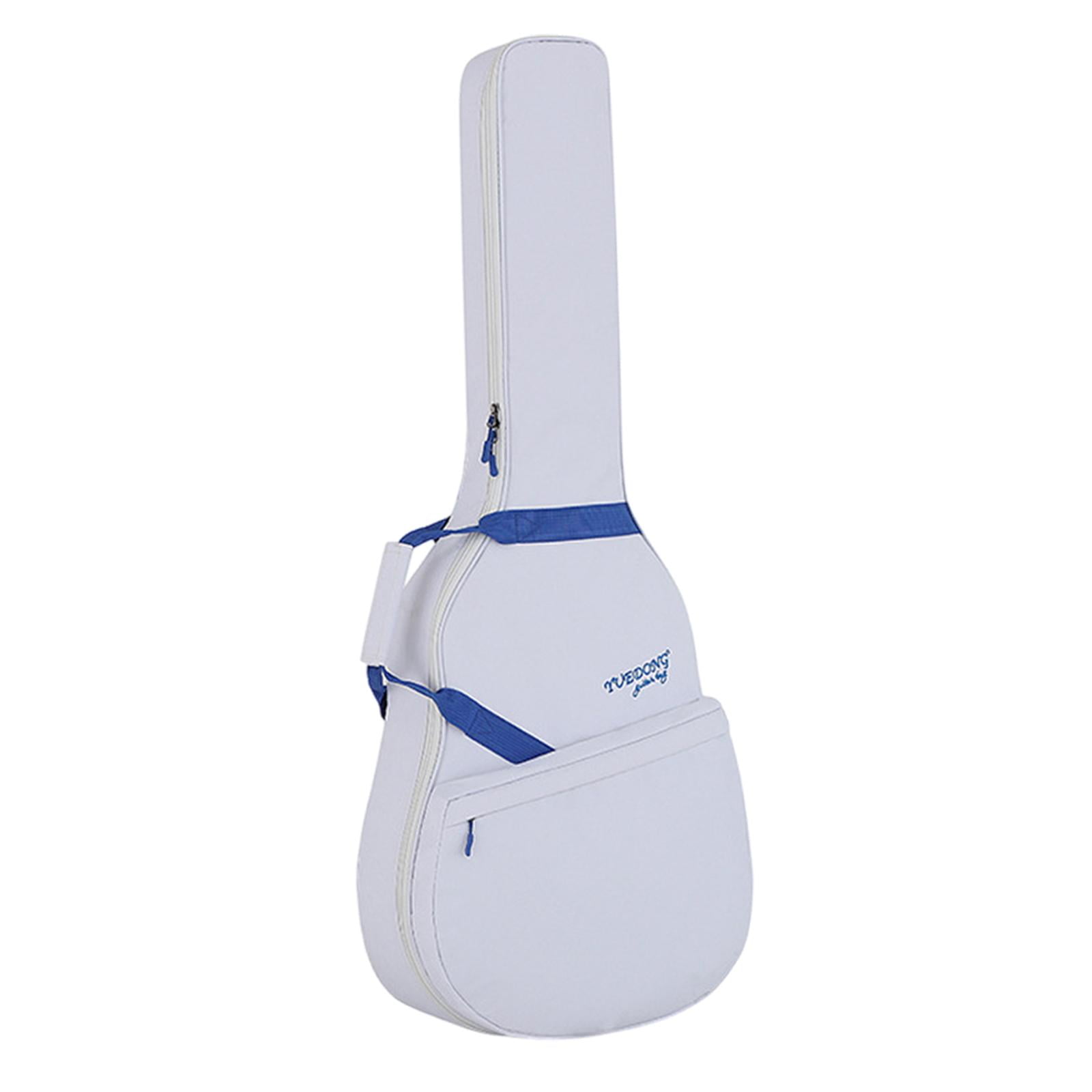 QccHieUs Acoustic Guitar Bag Guitar Gig Bag Professional Portable 40inch 41inch Dustproof white blue