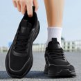 thumbnail image 6 of Men's All White Breathable Knit Lace Up Running Sneakers, Lightweight Cushioned Non-Slip Walking Shoes, Wide Toe Daily Gym Travel Casual Footwear, 6 of 7