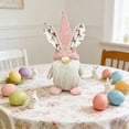 thumbnail image 5 of Free Express Easter Bunny Ear Plush Gnome Figurines Handcrafted Spring Decor with Knit Hat Floral Ears for Home Tabletop Mantel Decorations, 5 of 6